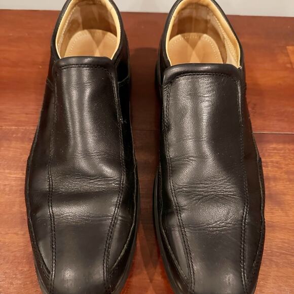 Cole Haan Elton Bike Toe Loafer Black Mens Size 12 M C13160 Leather Slip On